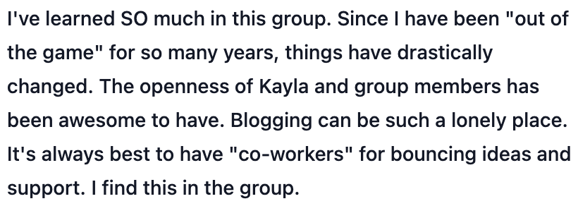 Group coaching review from Jess at Scratch Mommy.